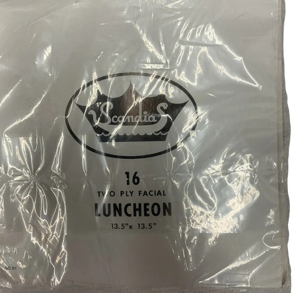 Scandia‎ Luncheon Vintage Paper Napkins Holiday Christmas Party Decor 13.5